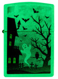 Zippo Horror Haunted Mansion Ghost Glow-in-the-Dark Green Lighter #48727