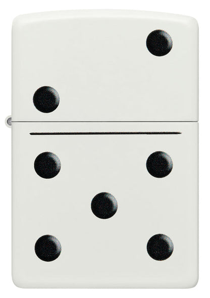 Zippo Domino Design, White Matte Lighter #46159