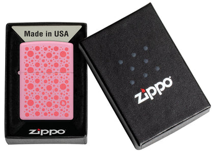 Zippo Polka Dot Design, Pink Matte Lighter #46170