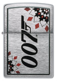 Zippo James Bond 007 Color Image, Brushed Chrome Lighter #48734