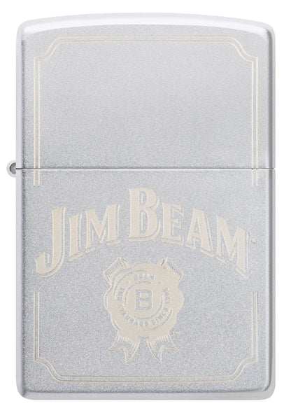 Zippo Jim Beam, Satin Chrome Lighter #47411