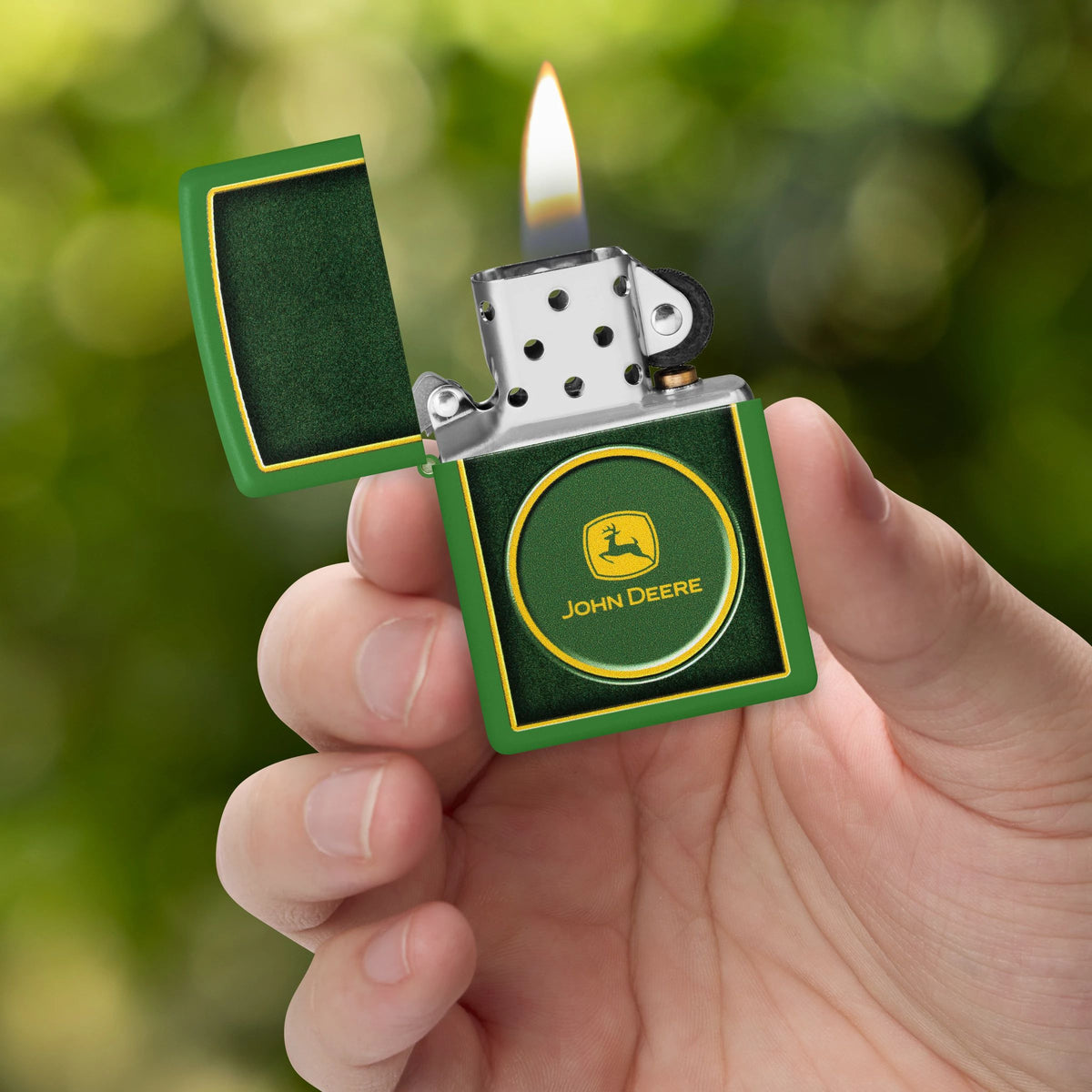 Zippo John Deere, Moss Green Matte Lighter #47396