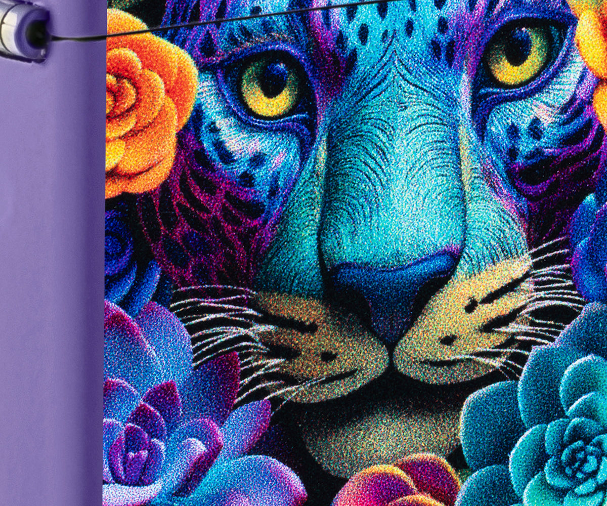 Zippo Leopard Roses, Purple Matte Lighter #47449