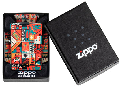 Zippo Medieval Box Art Design, 540 Matte Color Lighter #48786