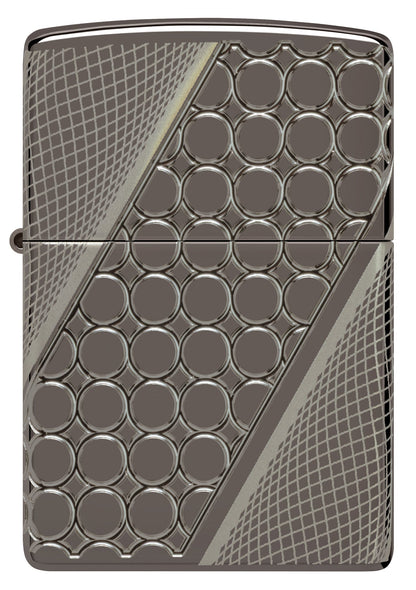 Zippo Deep Dots Design Armor Black Ice MultiCut 360 Lighter #46812