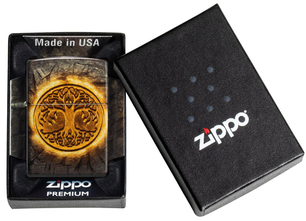 Zippo Gleaming Tree of Life Design 540 Fusion Lighter #46815