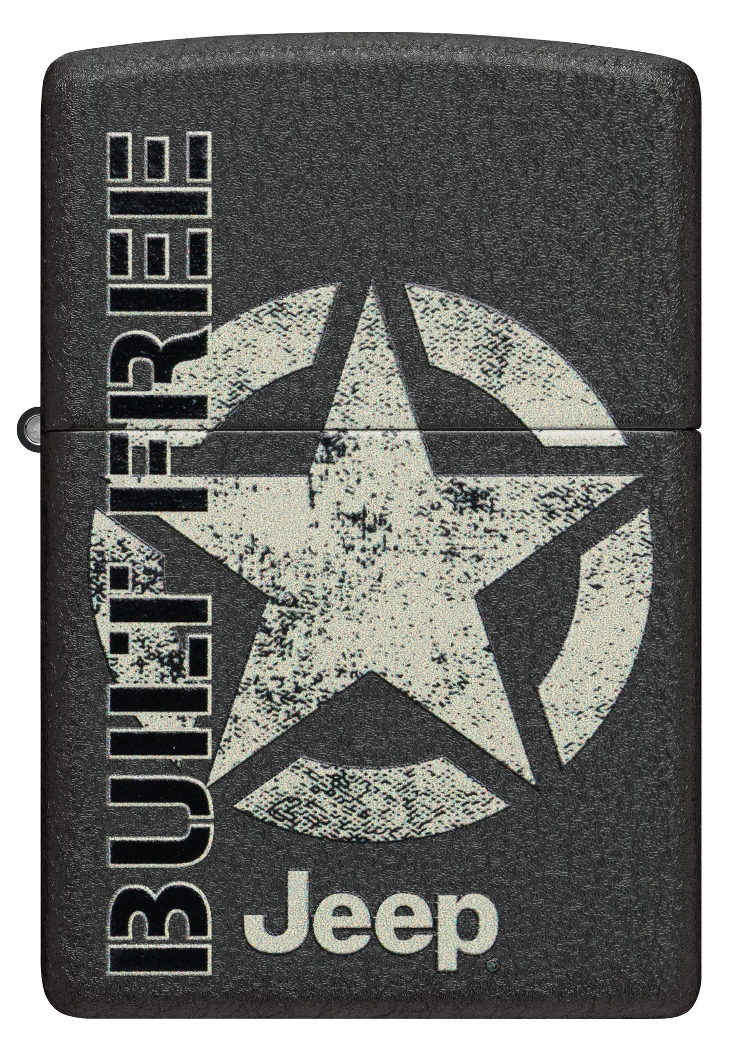 Zippo Jeep Built Free, Black Crackle Lighter #47412