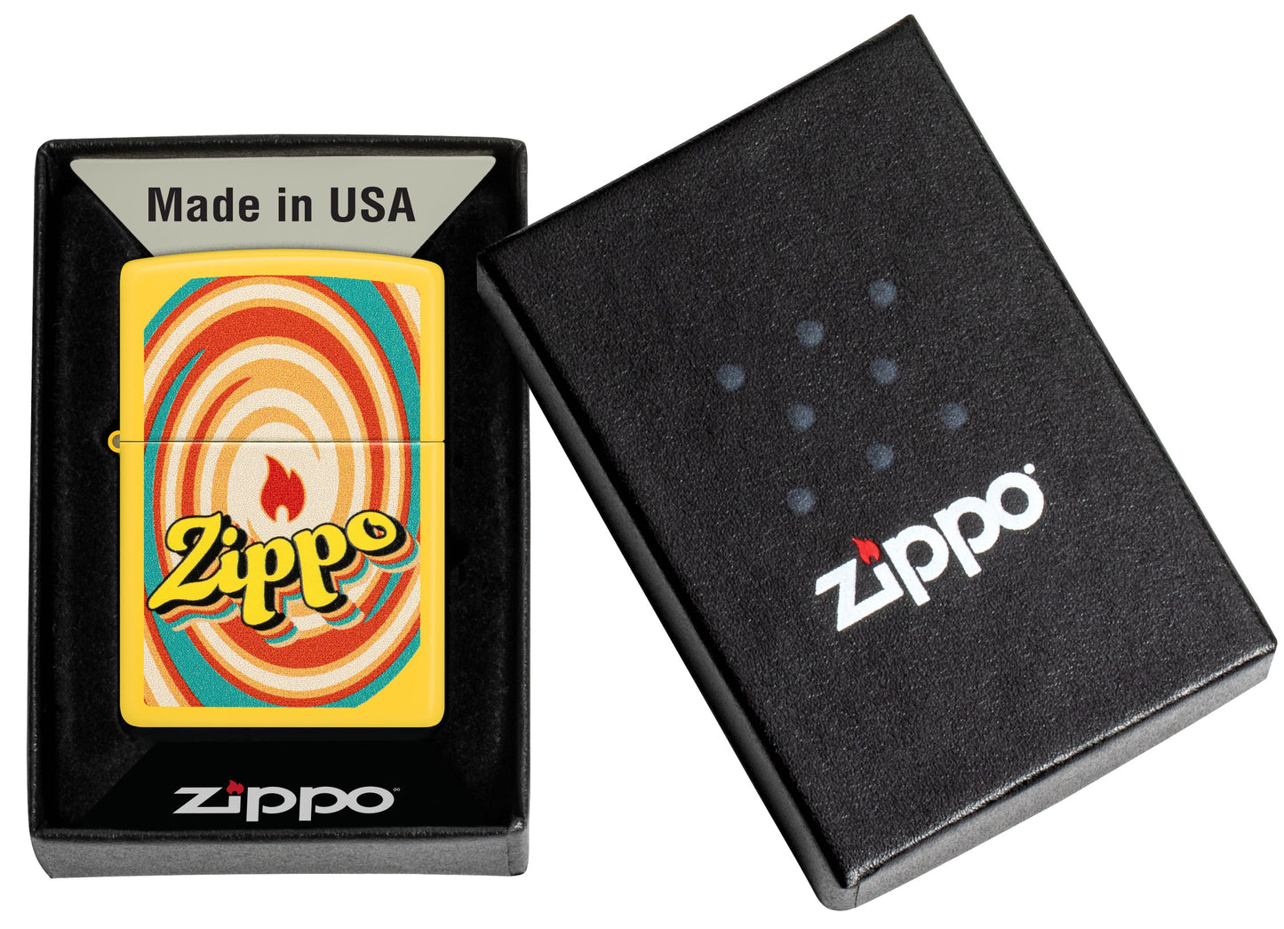 Zippo Swirls Design, Sunflower Yellow Lighter #46570