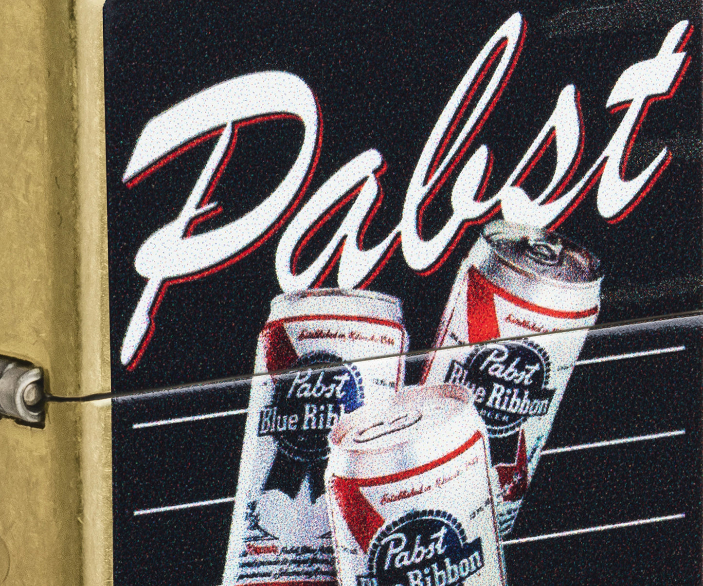 Zippo Pabst Blue Ribbon, Street Brass Lighter #47409