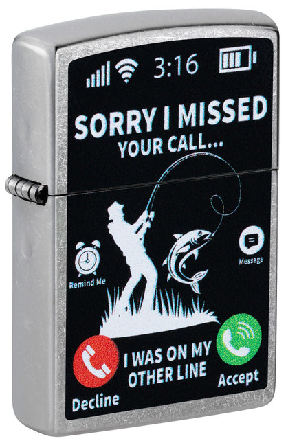 Zippo Sorry I Missed Your Call, Street Chrome Lighter #47450