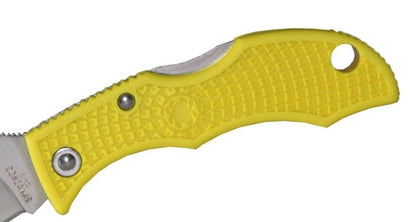 Spyderco Ladybug 3 Salt Knife, Folding Plain Blade, FRN Handle, Yellow #LYLP3