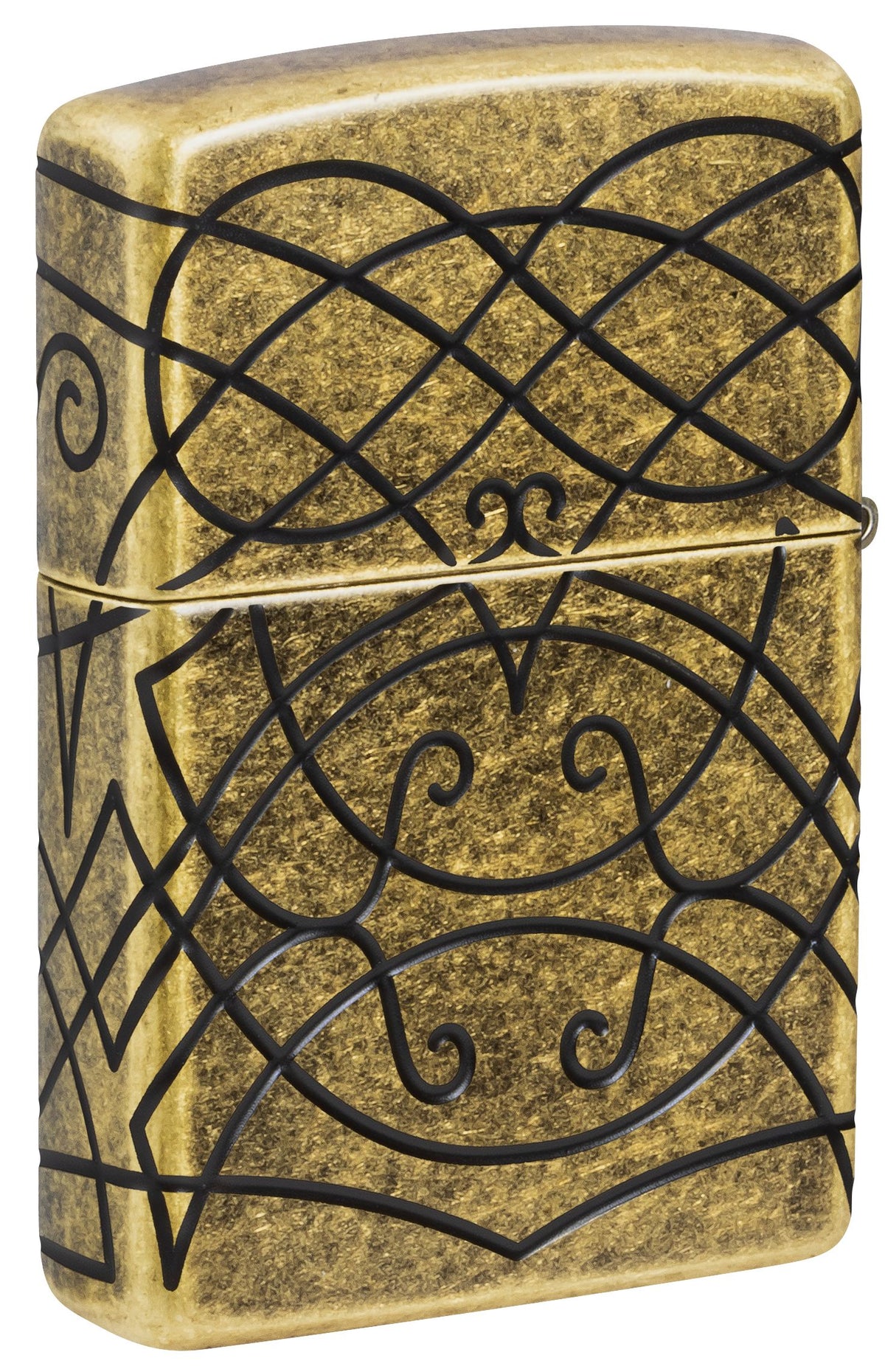Zippo Armor Multicut, Antique Brass Lighter #47254