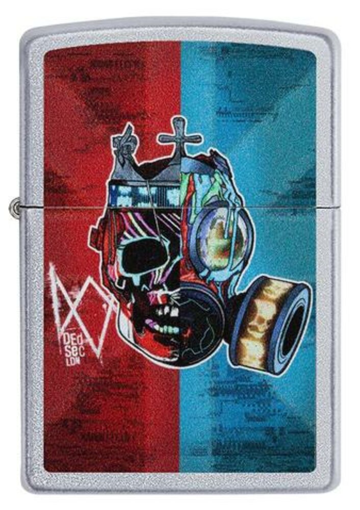 Zippo Watch Dogs Legion Gaming, Satin Chrome Finish, Windproof Lighter #49242