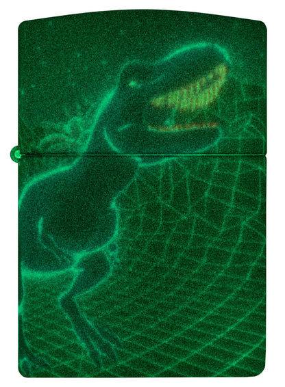 Zippo Cyberpunk Dinosaur Glow in the Dark 540 Lighter #46701