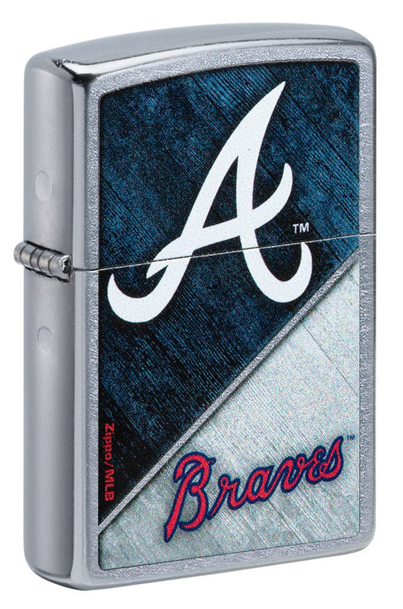 Zippo MLB Atlanta Braves Baseball Team, Street Chrome Lighter #49723