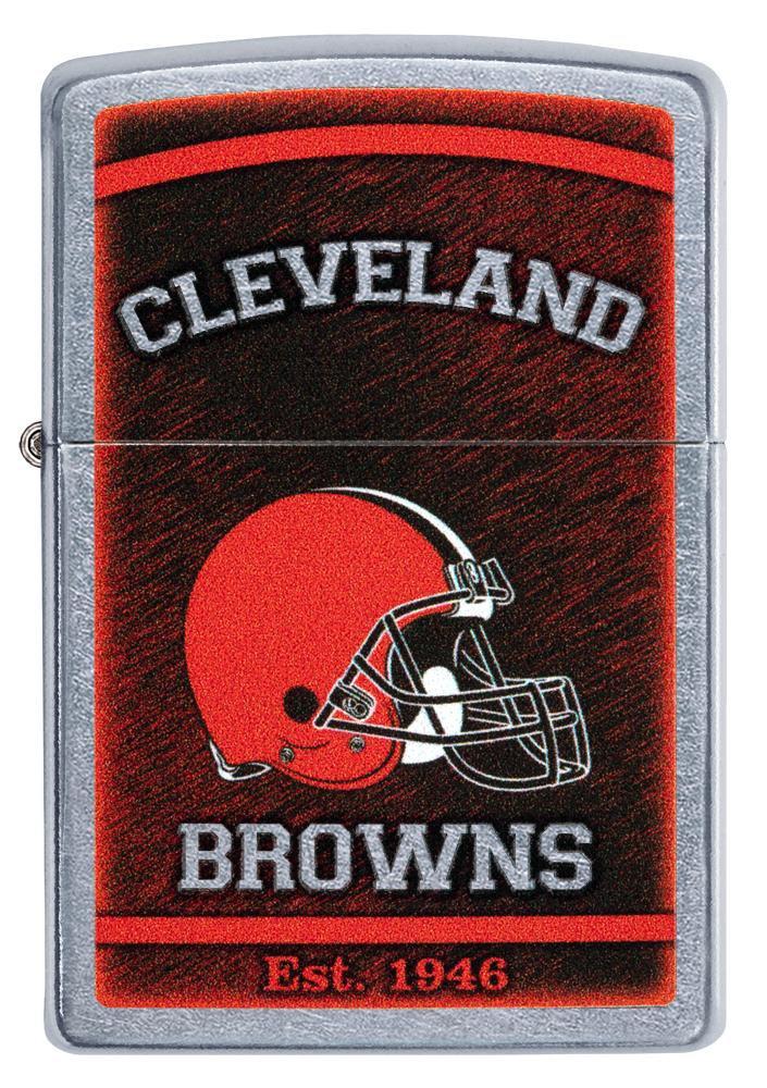 Zippo NFL Cleveland Browns Football Team, Street Chrome Finish Lighter #29939