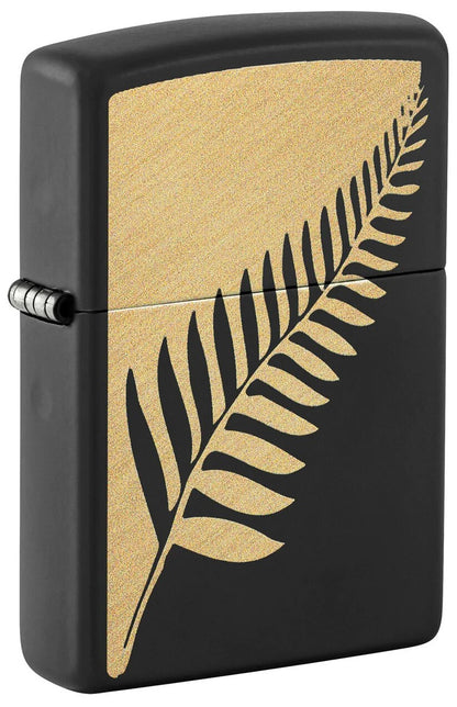 Zippo Fern Pattern, Black Matte Lighter #46473