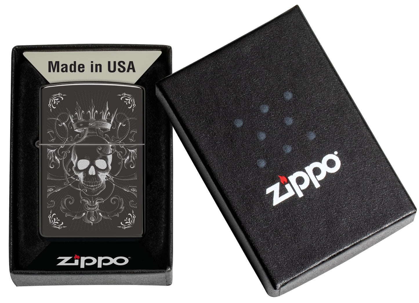 Zippo Medieval Mythological Skull, High Polish Black Lighter #46699