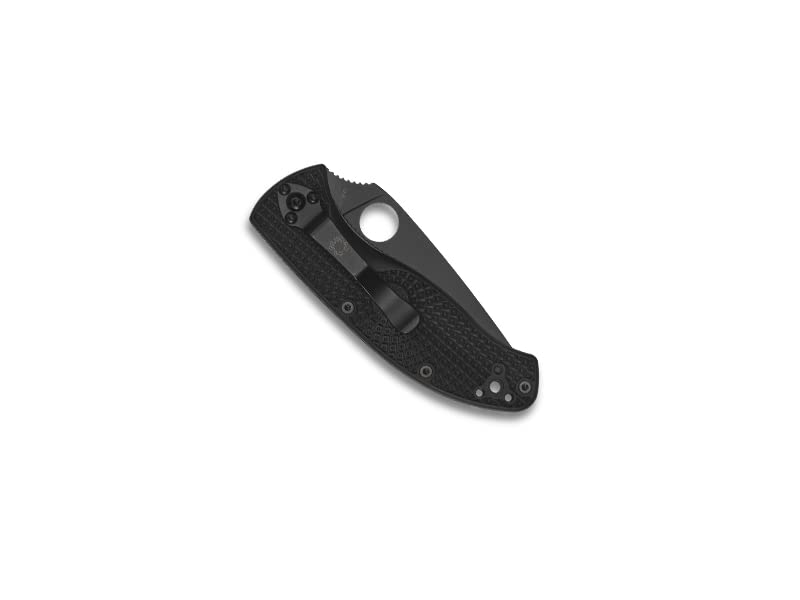 Spyderco Tenacious Lightweight Serrated Black Blade, Folding Knife #C122PSBBK