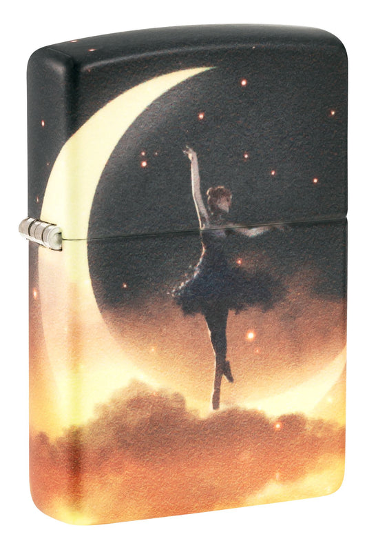 Zippo Ballerina on the Moon, Glow-in-the-Dark Green 540 Color Lighter #48781