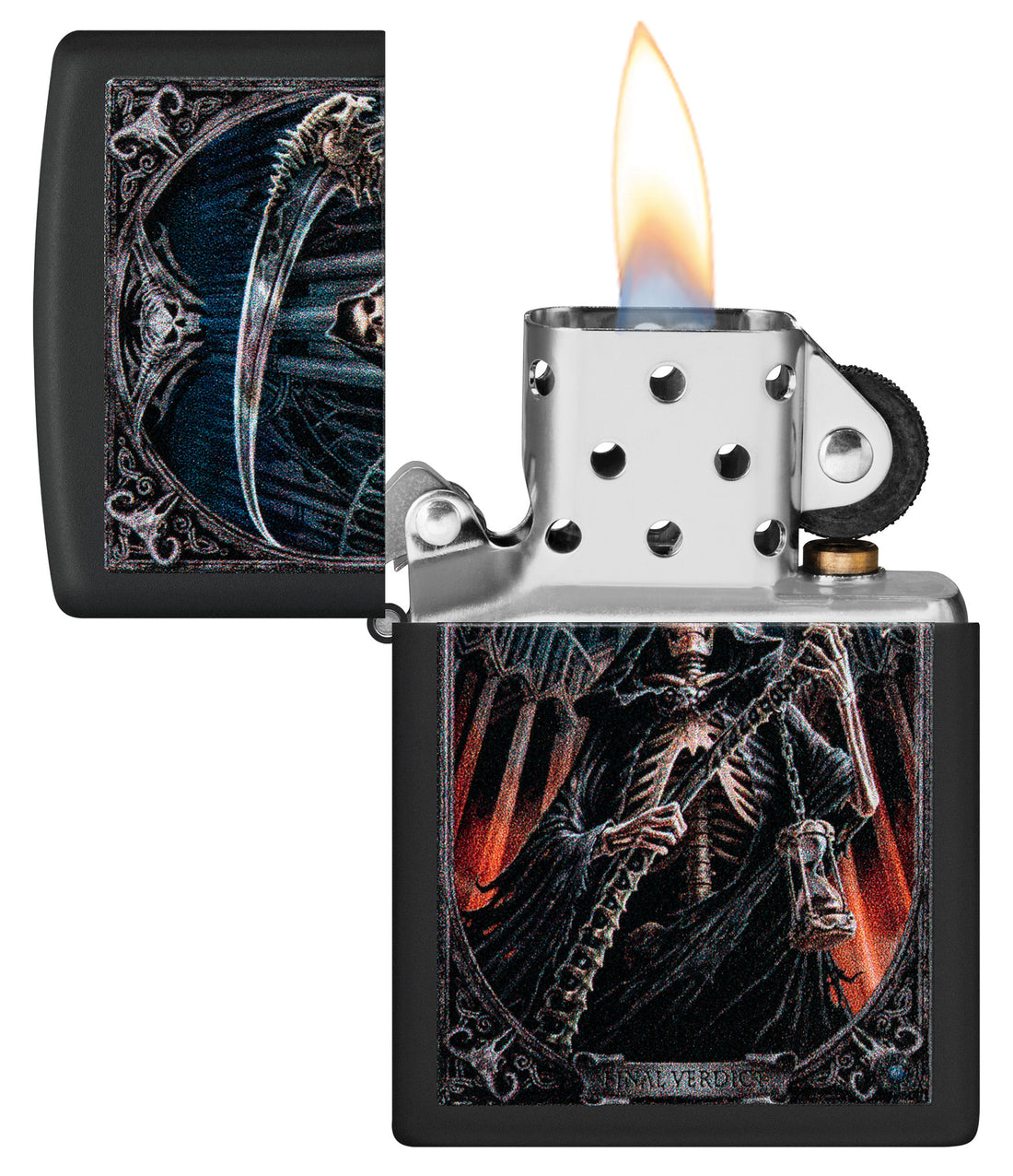 Zippo Anne Stokes Grim Reaper Design, Black Matte Lighter #46164