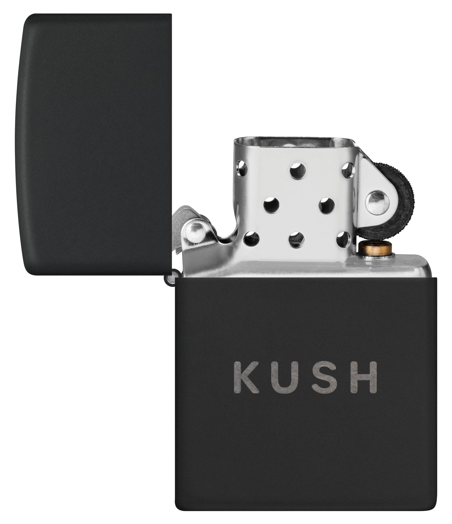 Zippo KUSH Logo, Black Matte Lighter #47215