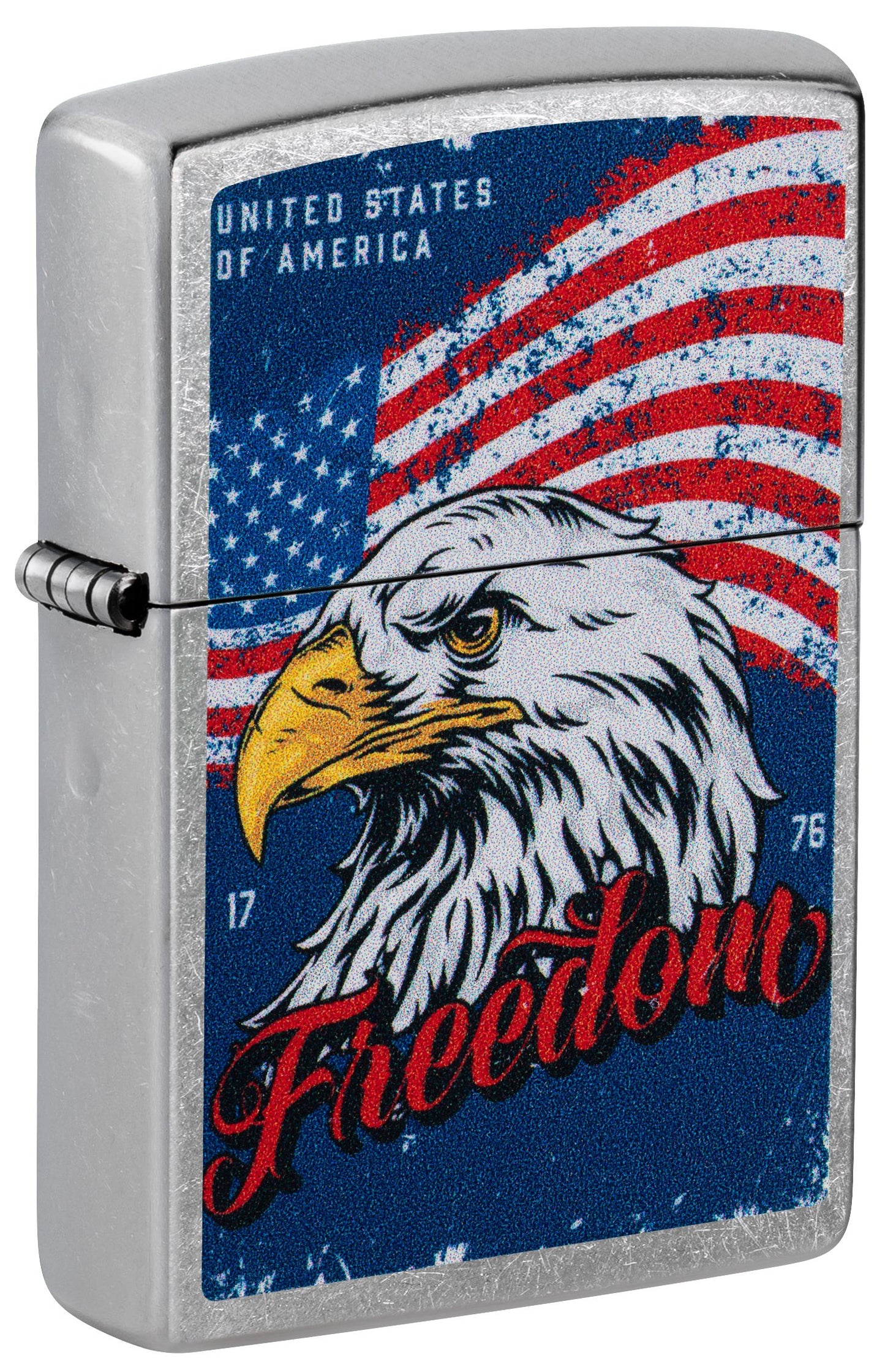 Zippo Freedom Eagle, Street Chrome Lighter #47272