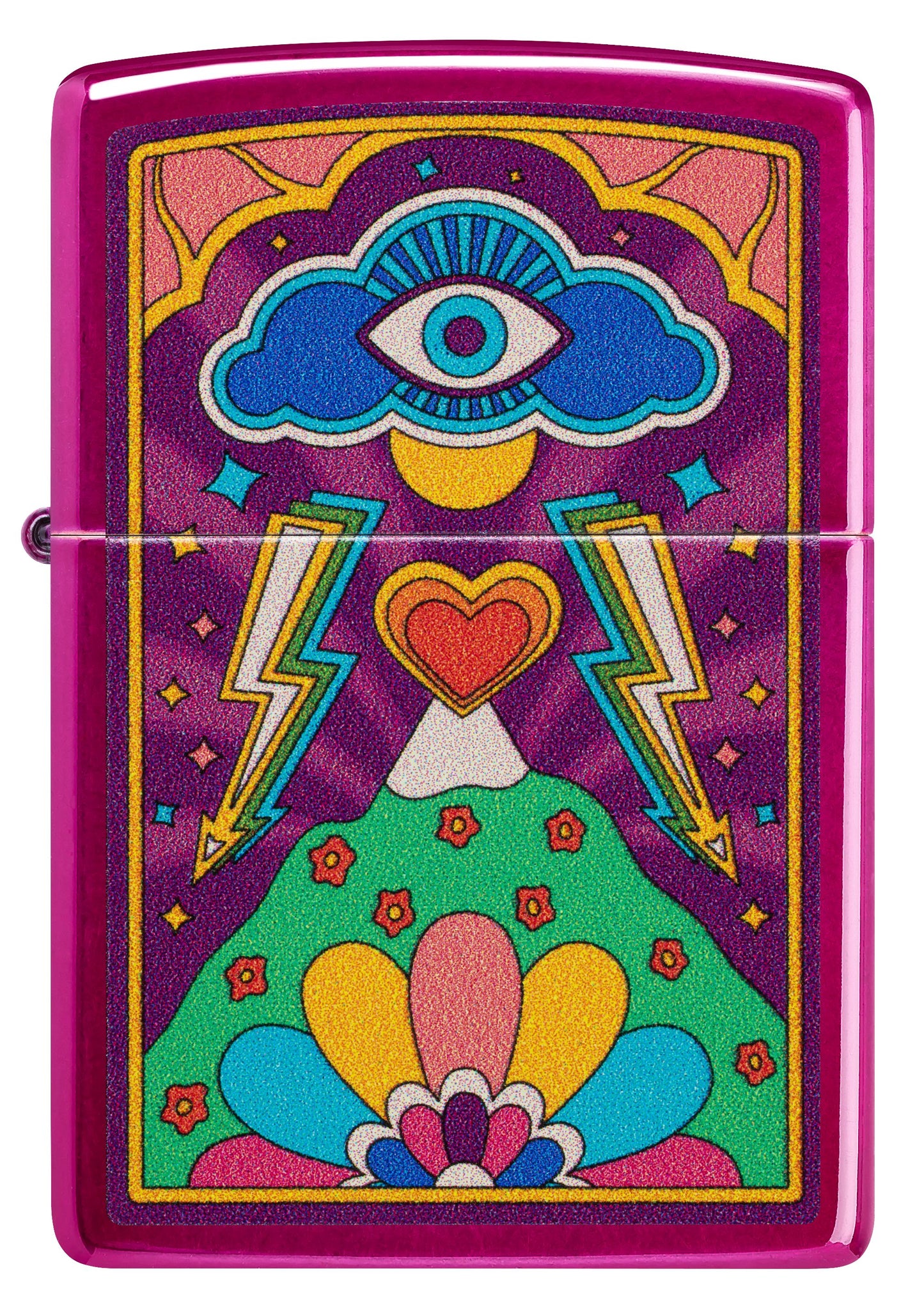Zippo Psychedelic Eye, Candy Raspberry Lighter #47266