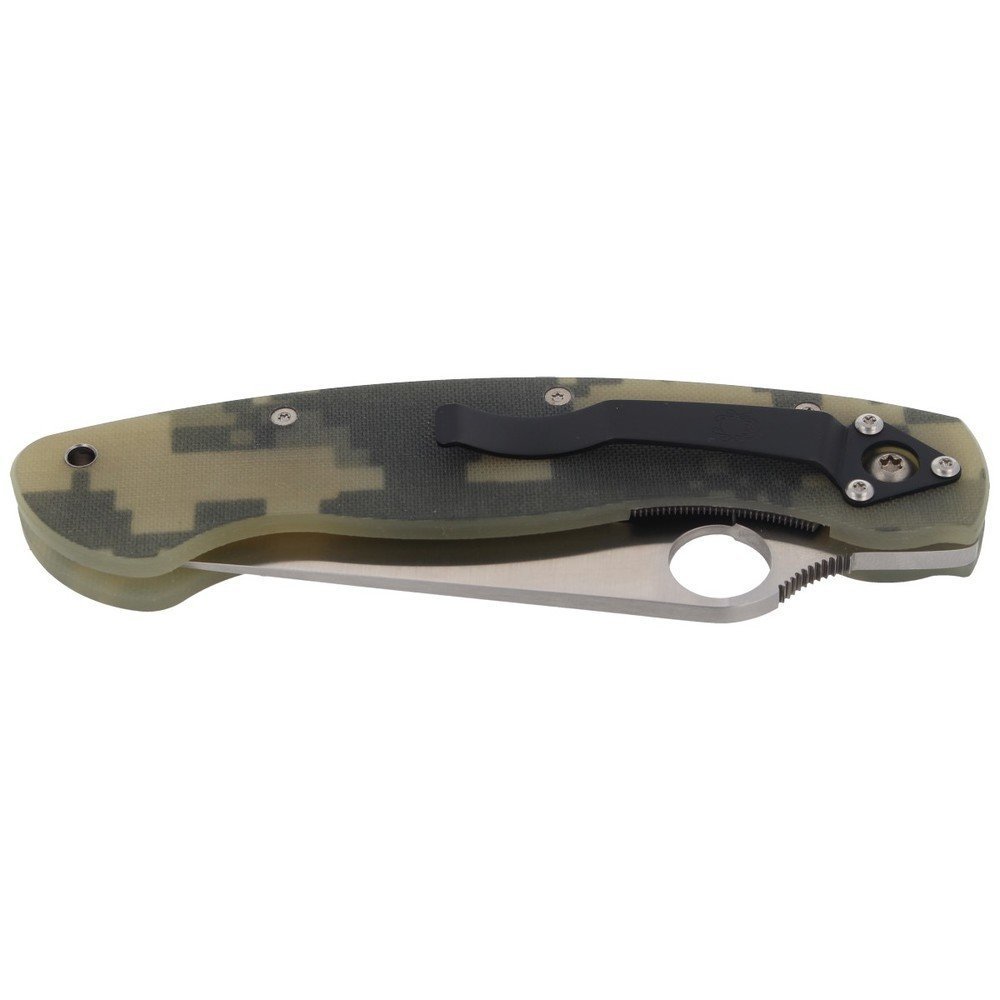 Spyderco Military Model G-10 Camo Knife #C36GPCMO