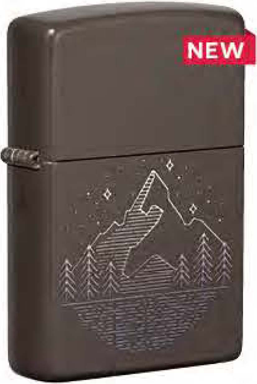 Zippo Mountain Design, Brown Finish Windproof Lighter #49633