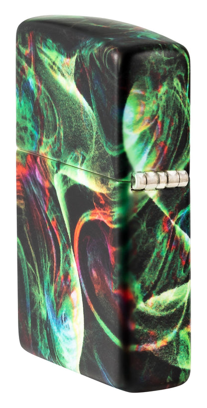 Zippo Psychedelic Glow-in-the-Dark Green 540 Color Lighter #48774