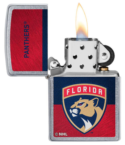 Zippo NHL Florida Panthers Hockey Team, Street Chrome Finish Lighter #48040