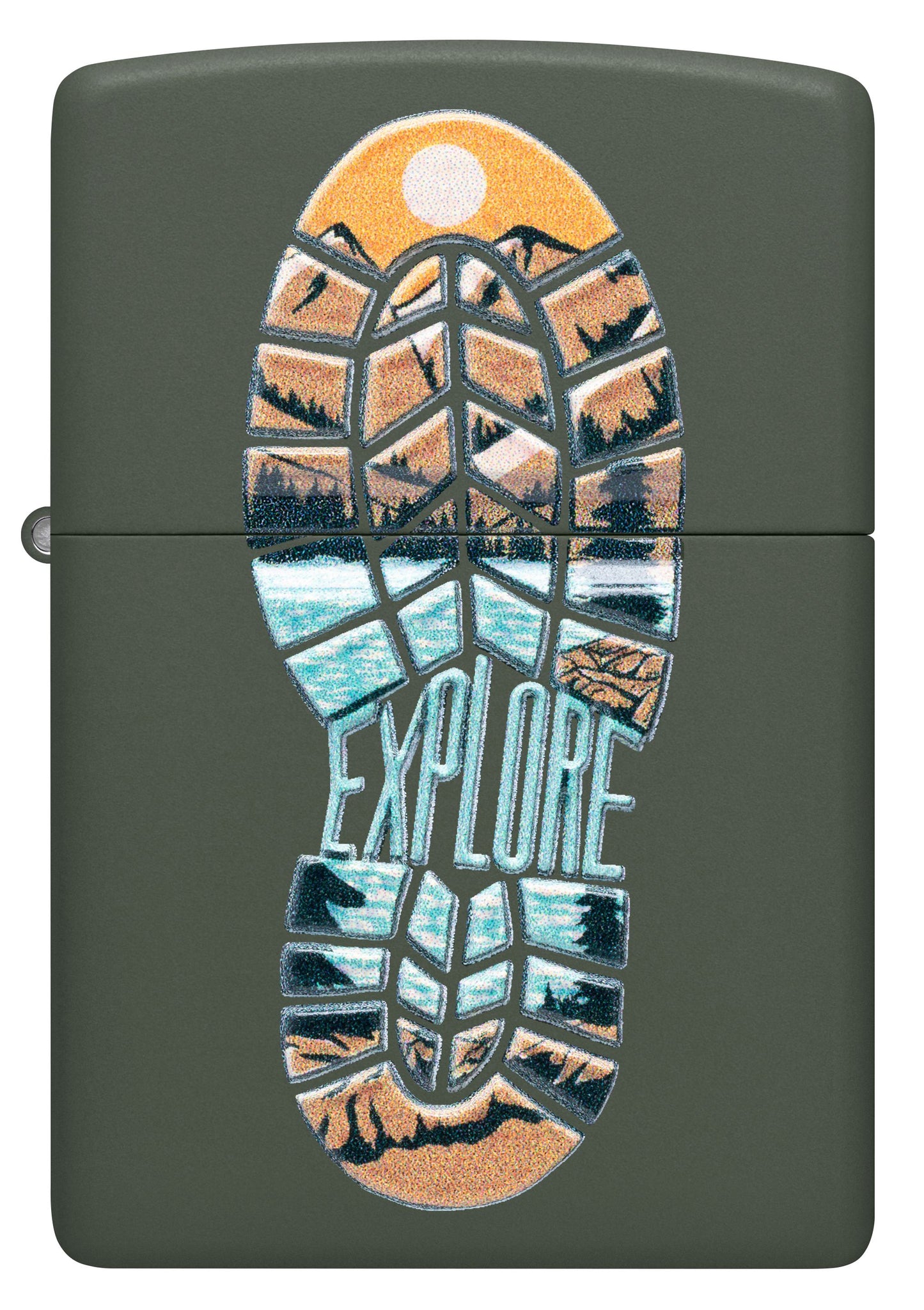 Zippo Explore Boot, Green Matte Lighter #47433