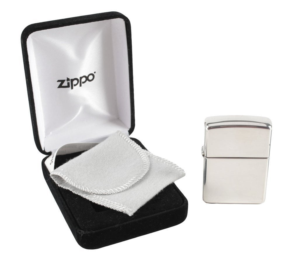 Zippo Armor Sterling Silver Lighter, High Polish Chrome Finish #26