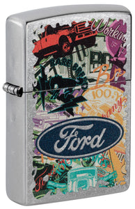 Zippo Ford Automobile Logo, Street Chrome Lighter #48755