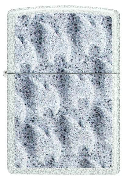 Zippo Frozen Flames Design, Glacier Finish Lighter #46599