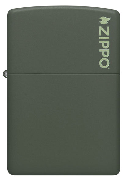 Zippo Green Matte Lighter, w/Logo #221ZL