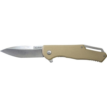 KA-BAR Jarosz Spear Point Flipper, 3.5" Blade, AUS 8A Stainless Steel #7509