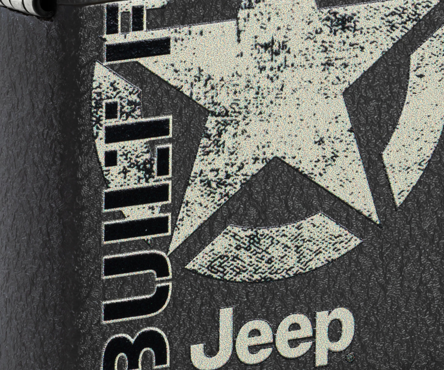 Zippo Jeep Built Free, Black Crackle Lighter #47412