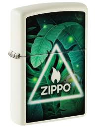 Zippo Neon Jungle Triangle Logo Design, Glow in the Dark Lighter #48875