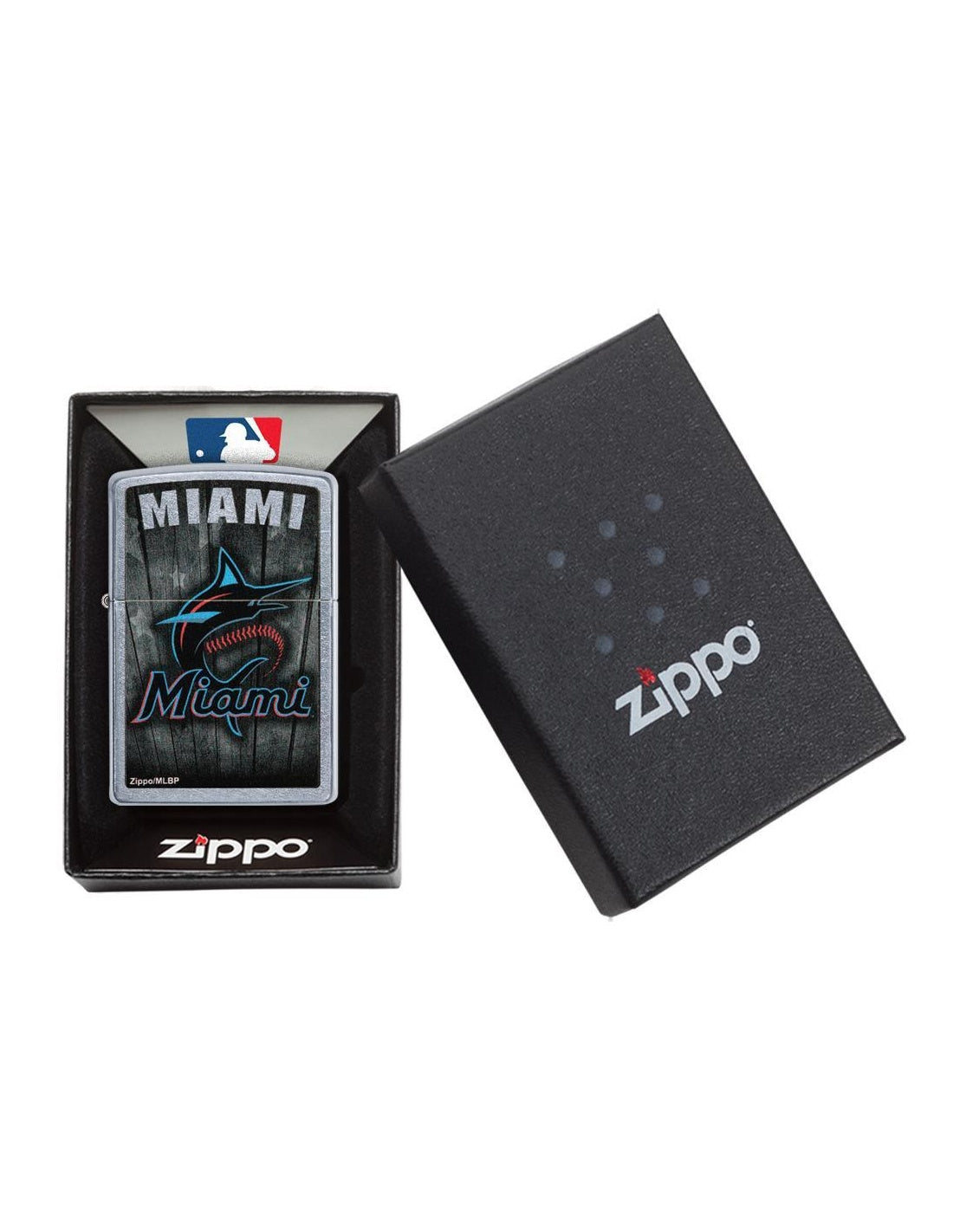 Zippo MLB Miami Marlins Baseball Team, Street Chrome Lighter #29976