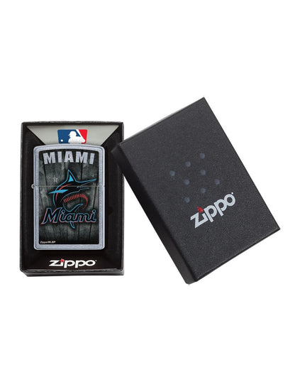 Zippo MLB Miami Marlins Baseball Team, Street Chrome Lighter #29976