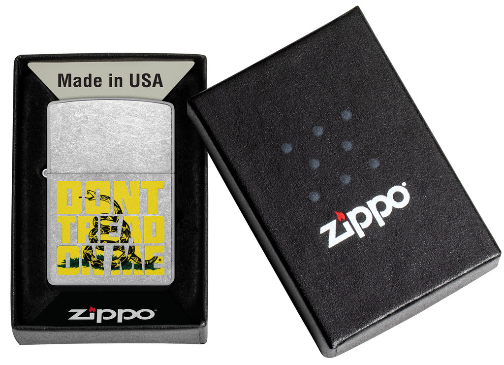 Zippo Dont Tread On Me Gadsden Flag, Street Chrome Lighter #48952