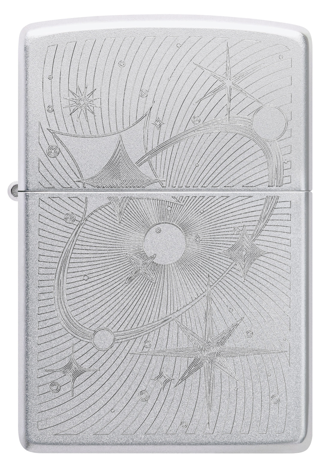 Zippo Atomic Cosmos Design, Satin Chrome Finish Lighter #46724