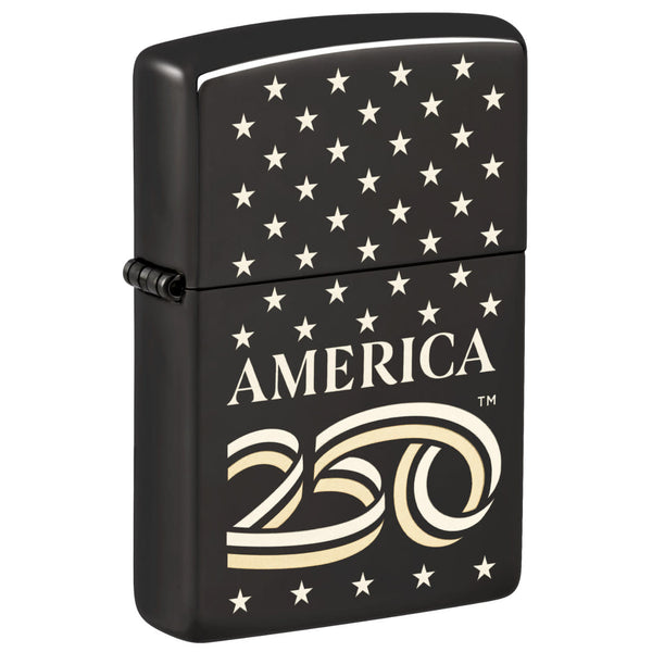 Zippo America 250, High Polish Black Collectible Lighter #47293