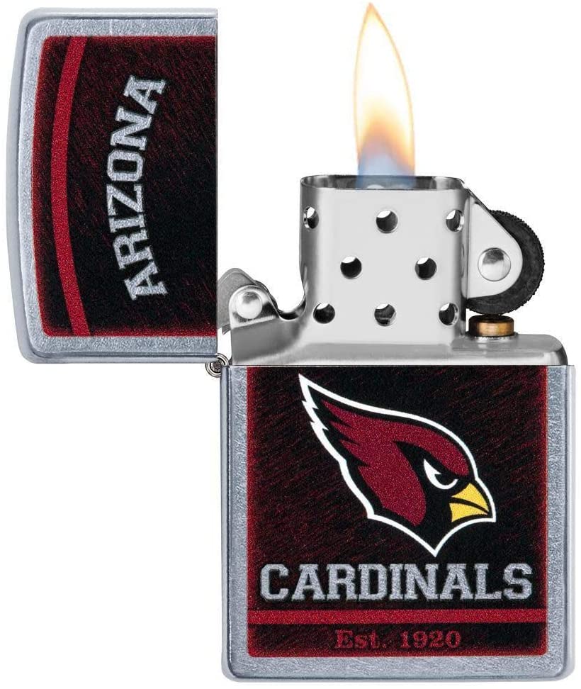 Zippo NFL Arizona Cardinals, Street Chrome Finish, Windproof Lighter #29932