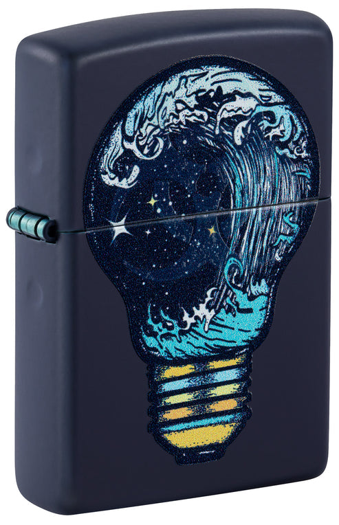 Zippo Toxic Waves Design, Navy Matte Lighter #46143