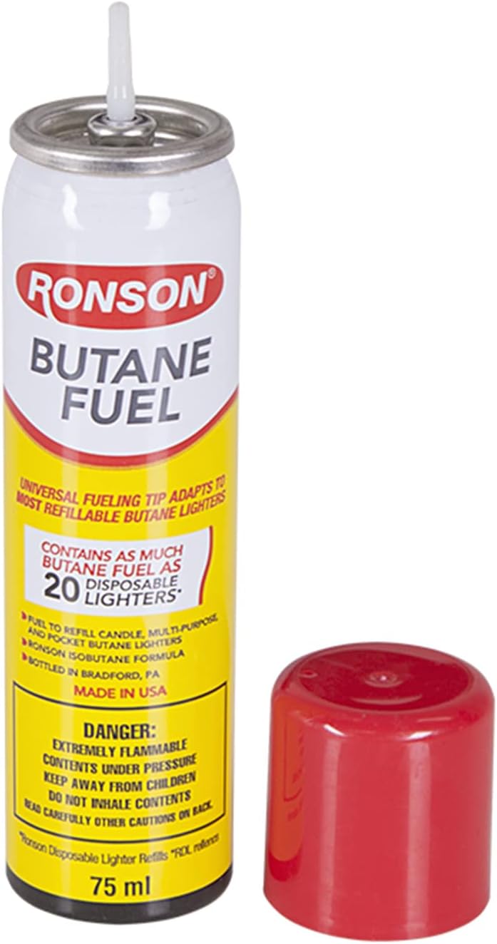 Ronson Butane Fuel Cans, 75ml/42g, 12-PACK #99143