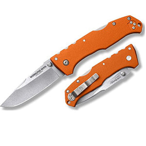 Cold Steel Working Man (Blaze Orange) Folding Knife, Plain Edge, German 4116 Steel and GFN Handle