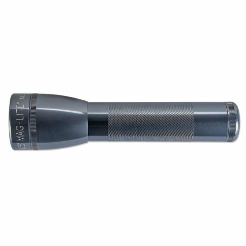 MAGLITE ML25LT, LED Flashlight, 2 Cell C Flashlight, Gray #ML25LT-S2096